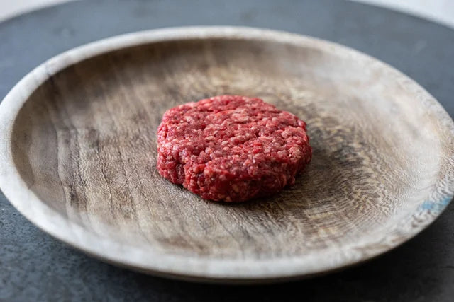Pasture fed organic beef burgers