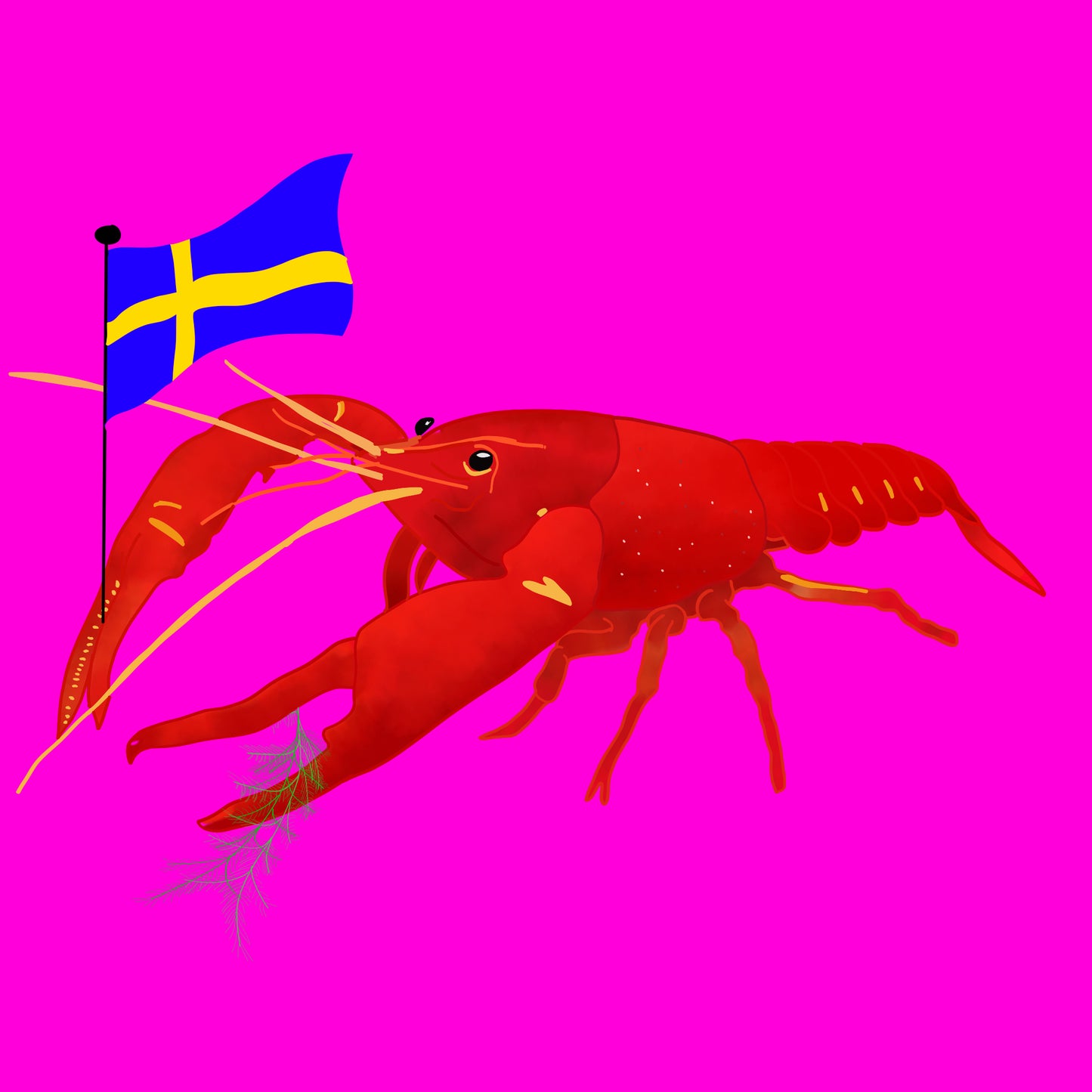 Wild crayfish Swedish style