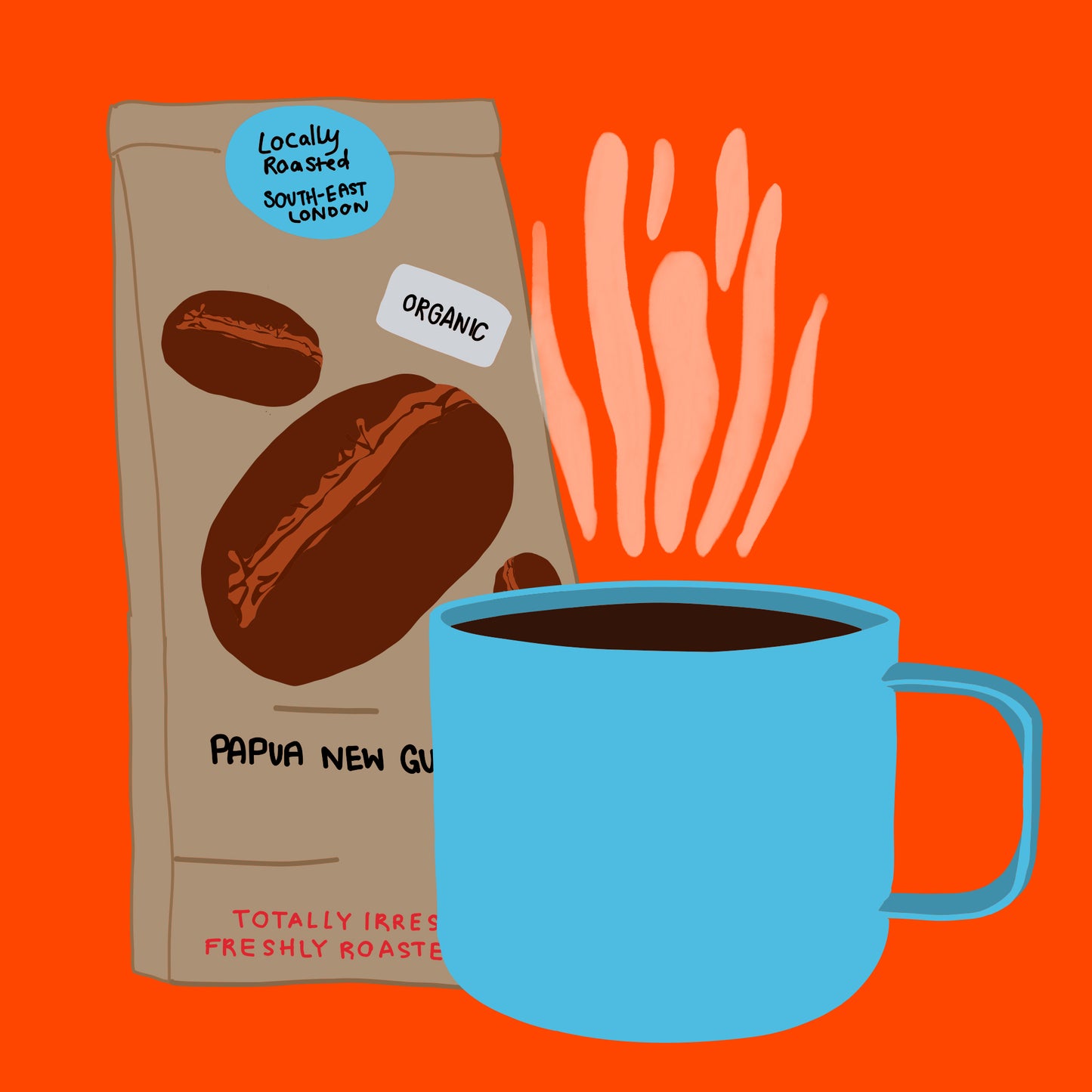 Organic Papuan ground coffee