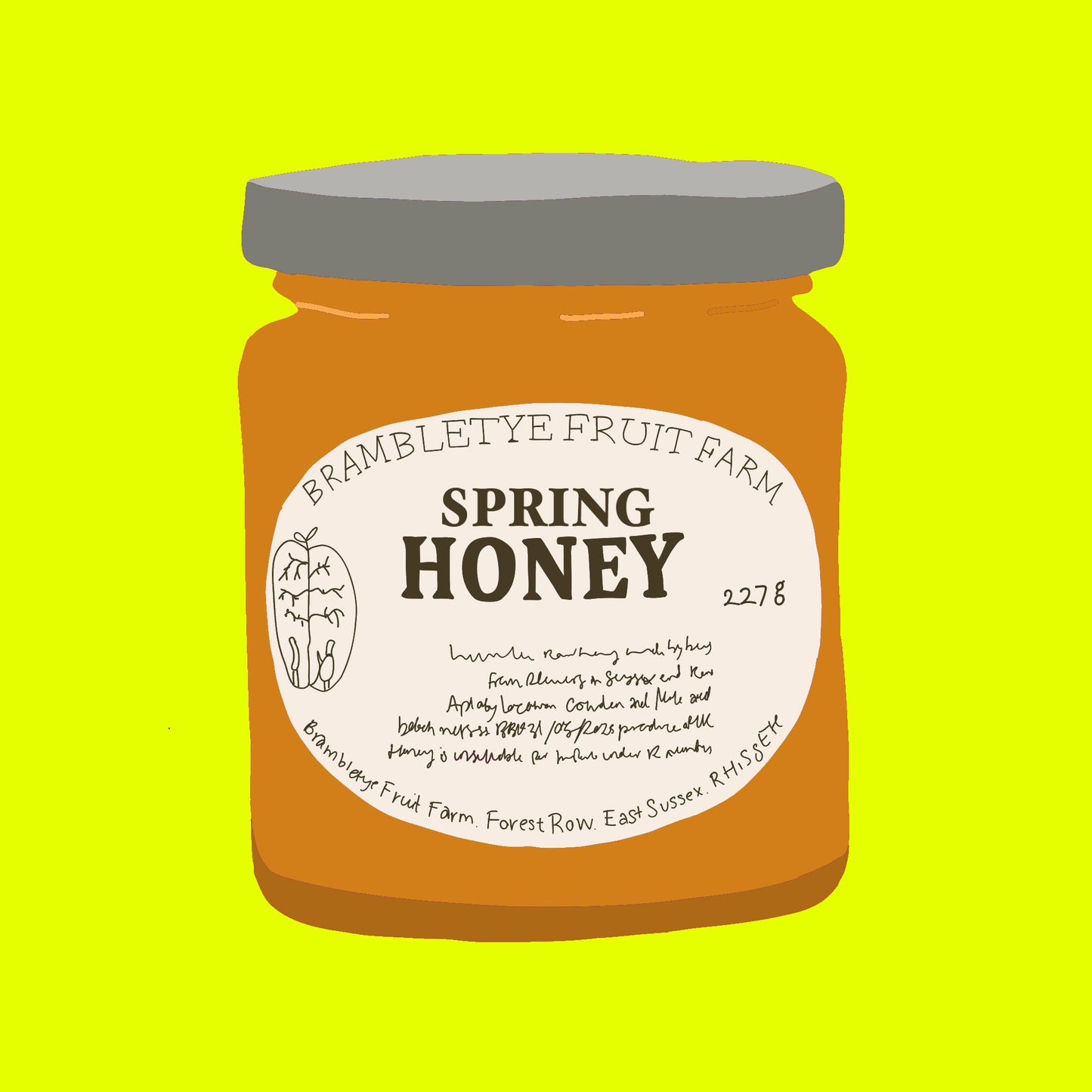 Raw spring honey