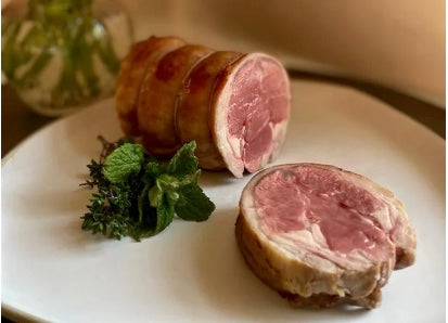 Pasture fed organic rolled loin of lamb