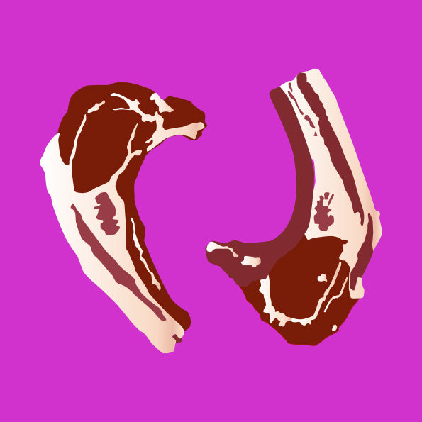 Pasture fed organic lamb cutlets