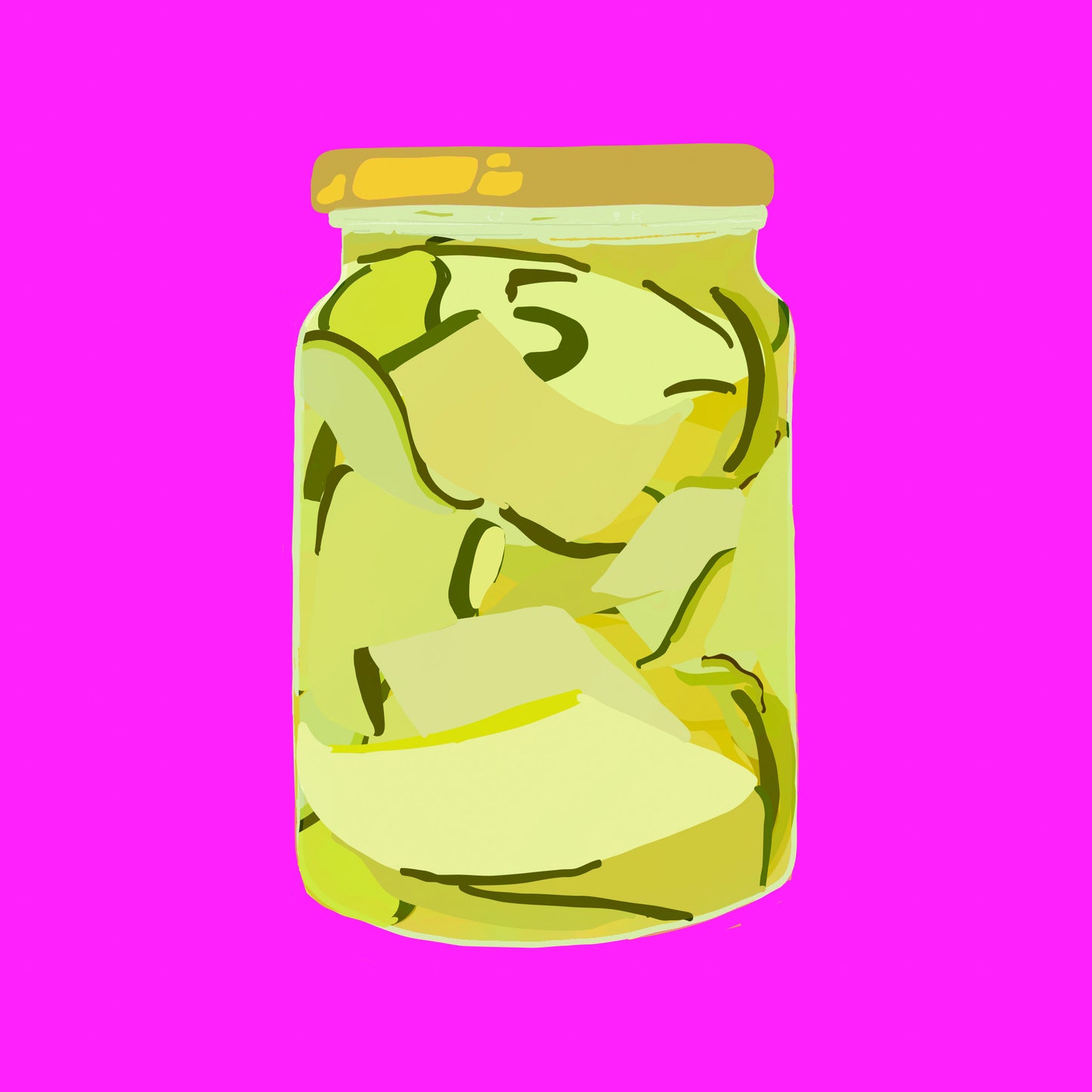 Biodynamic organic pickled courgette