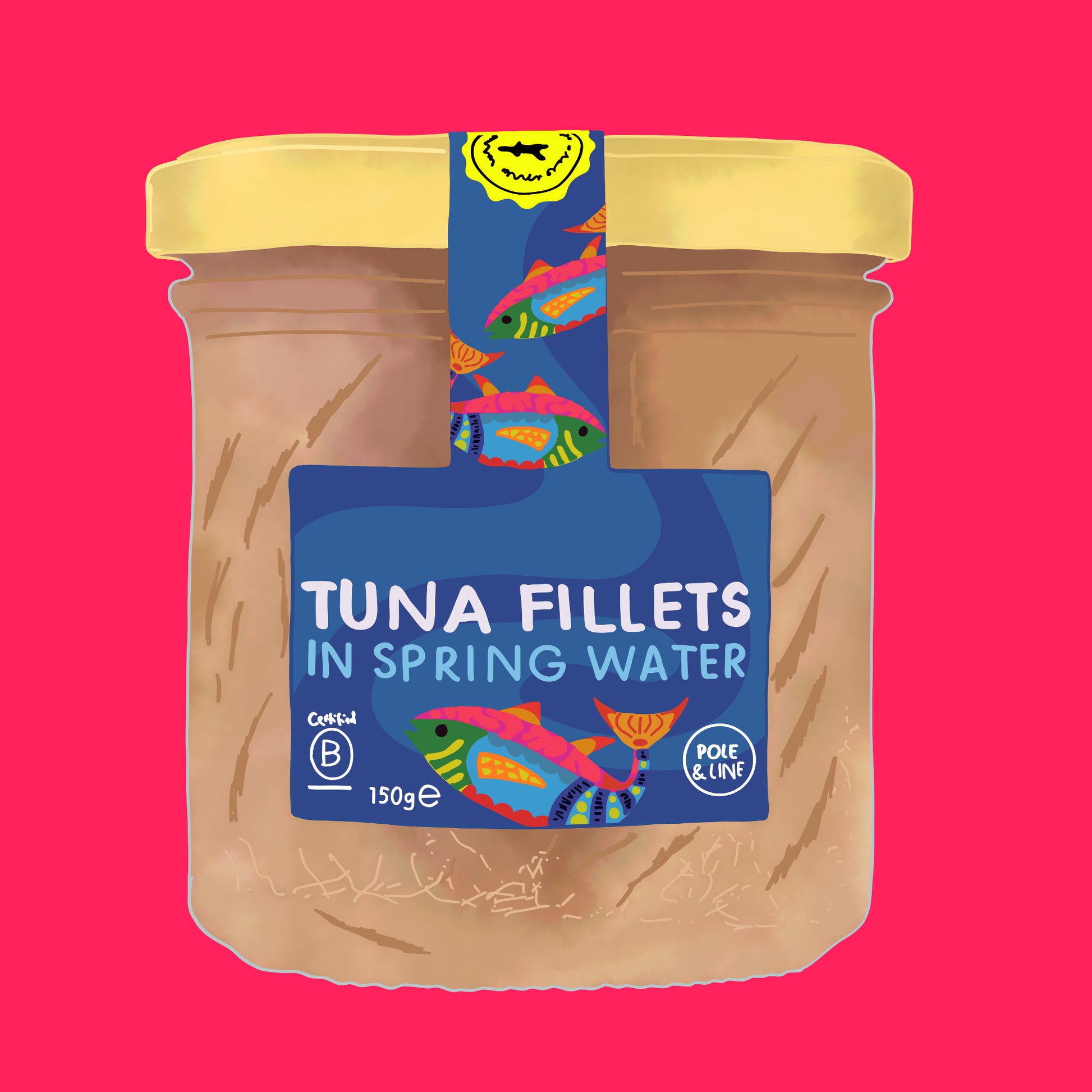 Rod and line caught wild tuna fillets in spring water