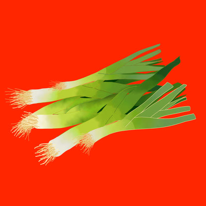 Organic baby leeks