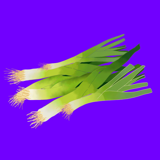 Organic baby leeks