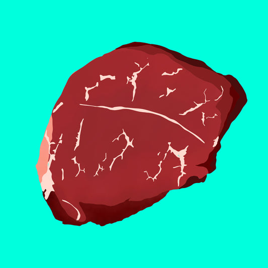 Pasture fed organic braising steak