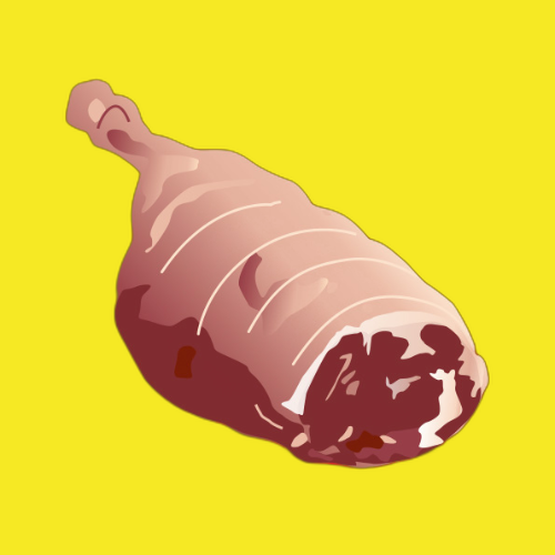 Pasture fed organic lamb leg on the bone