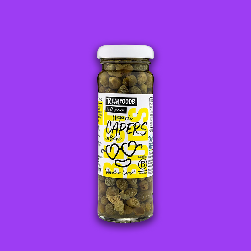 Organic capers in brine