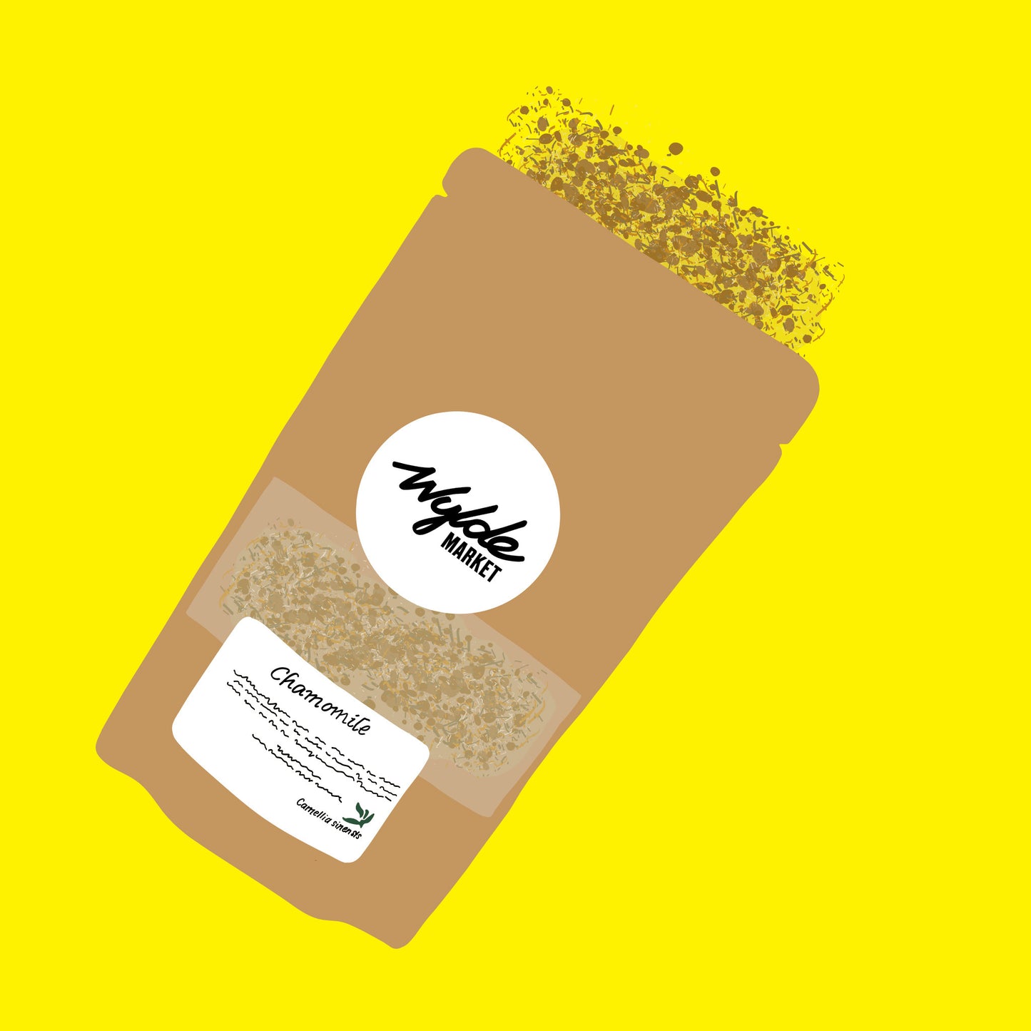 Chamomile loose leaf herbal tea in kraft pouch packaging – Wylde Market