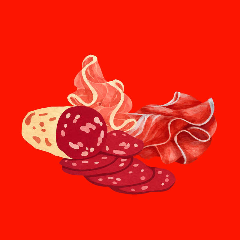 Christmas organic mixed salami platter
