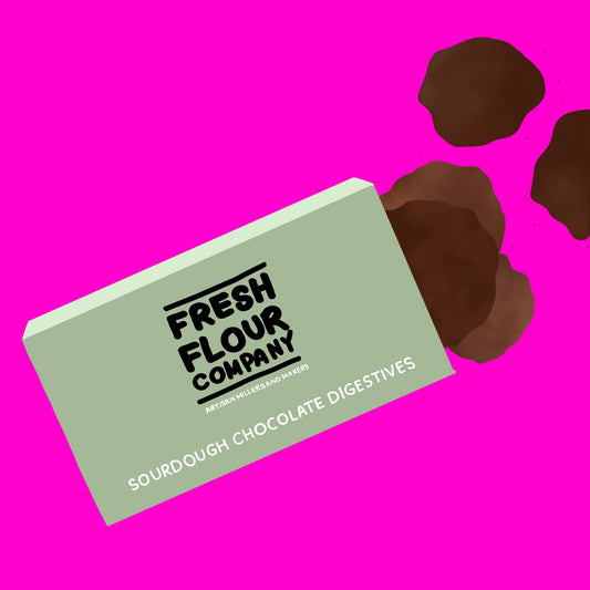 Sourdough chocolate digestive biscuits