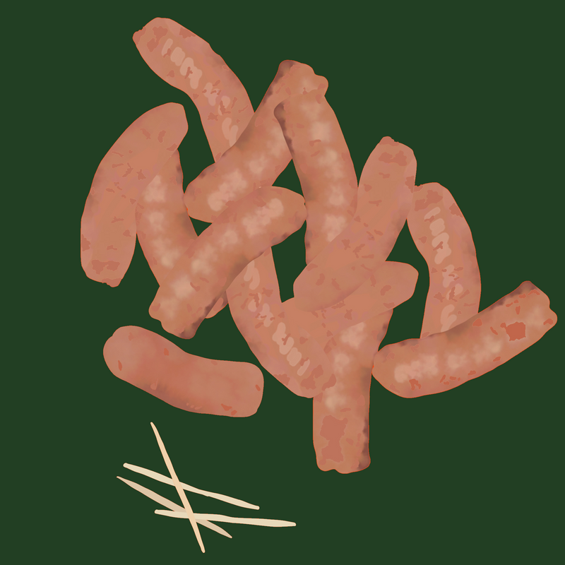 Christmas organic cocktail sausages