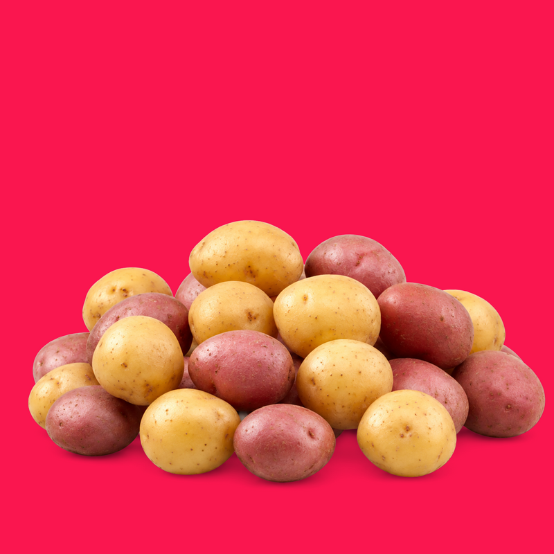 Organic coloured potatoes