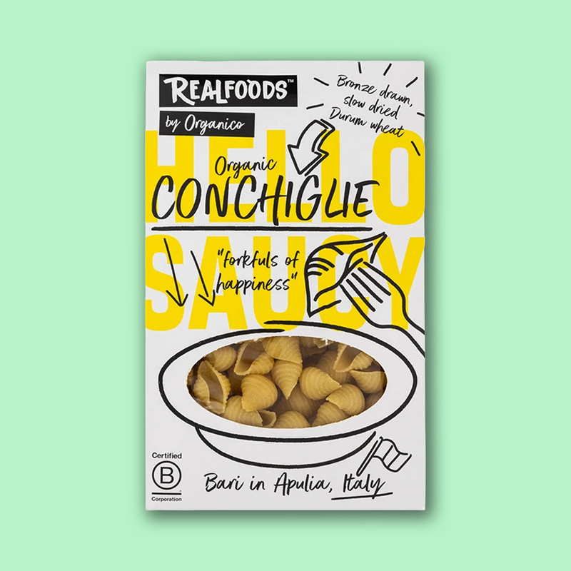 Organic conchiglie