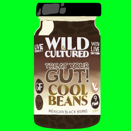 Organic fermented Mexican black beans