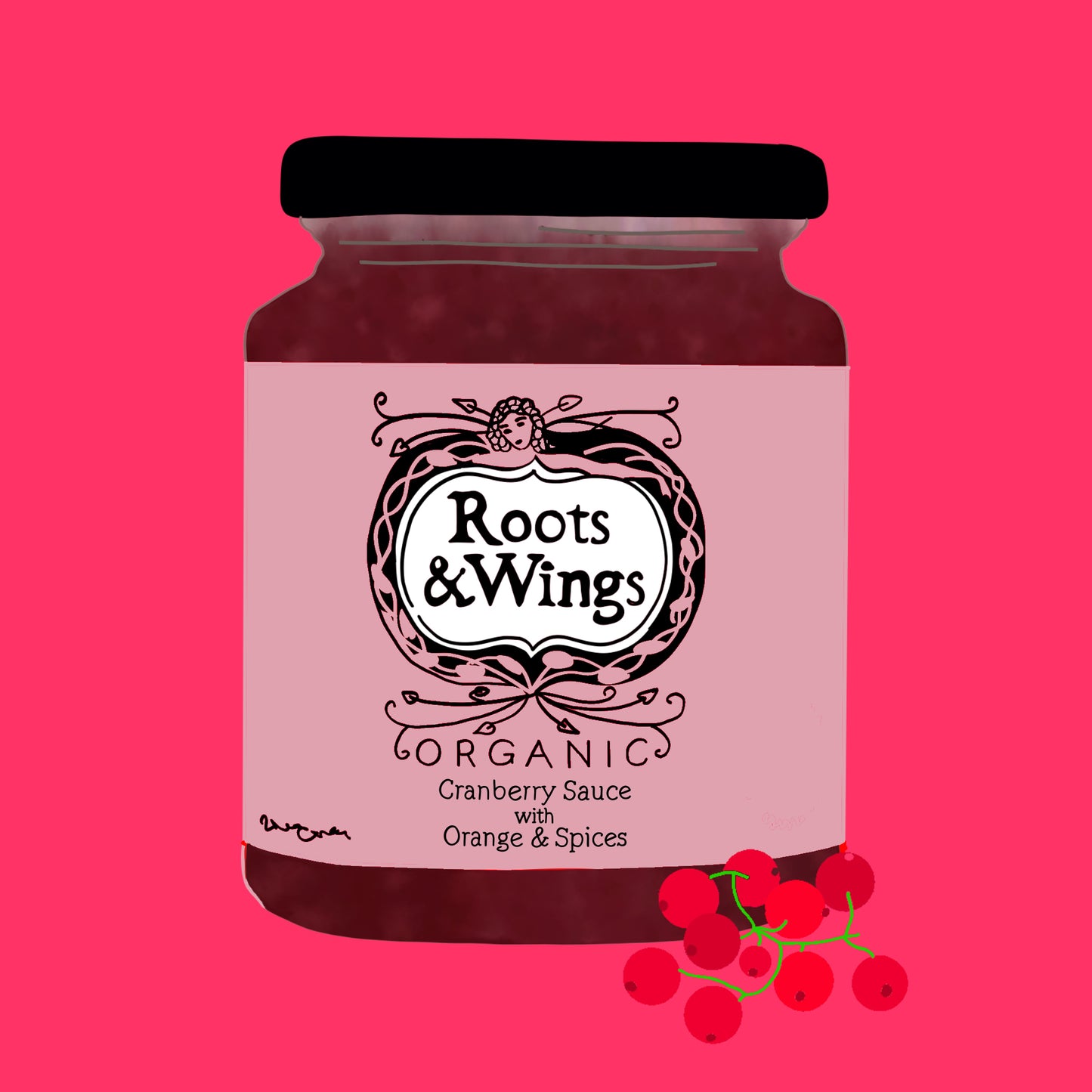 Organic cranberry sauce with orange and spices