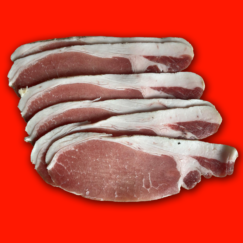 Christmas nitrate free organic smoked back bacon