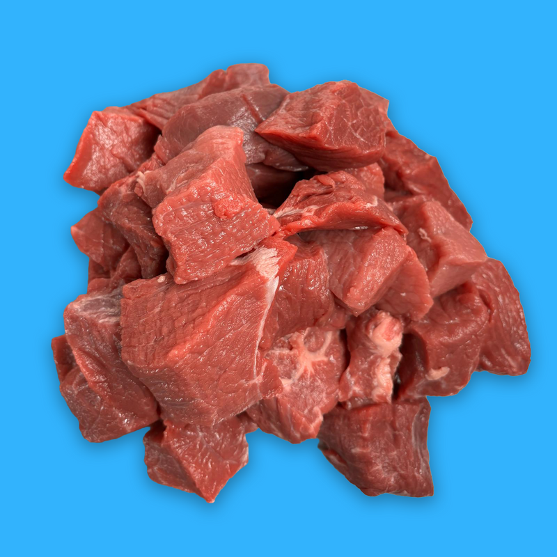 Pasture fed organic beef diced