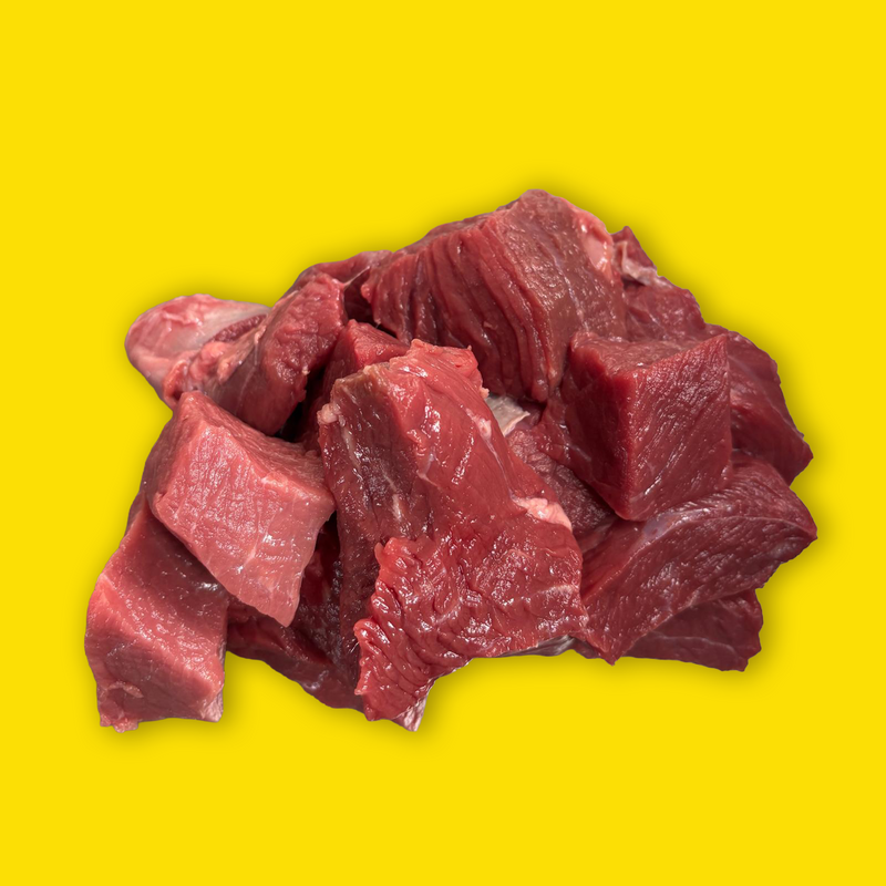 Pasture fed organic beef diced