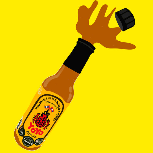 Pineapple, chilli and roasted pepper hot sauce