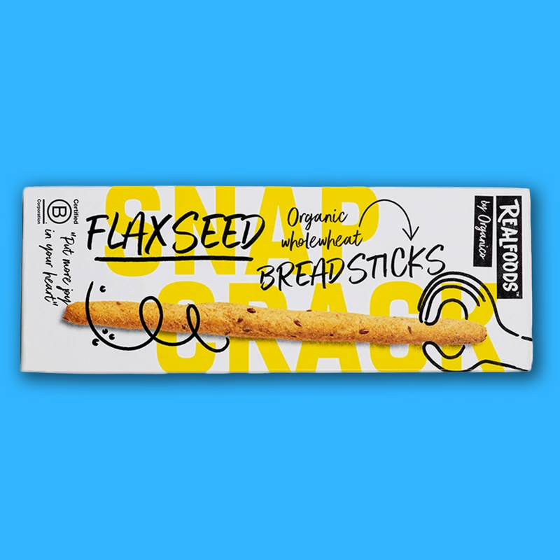 Organic flaxseed breadsticks