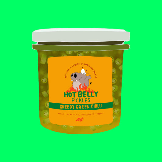 Pickled green chillies