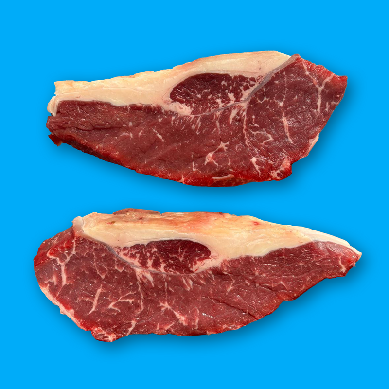 Pasture fed organic dry aged beef sirloin steak