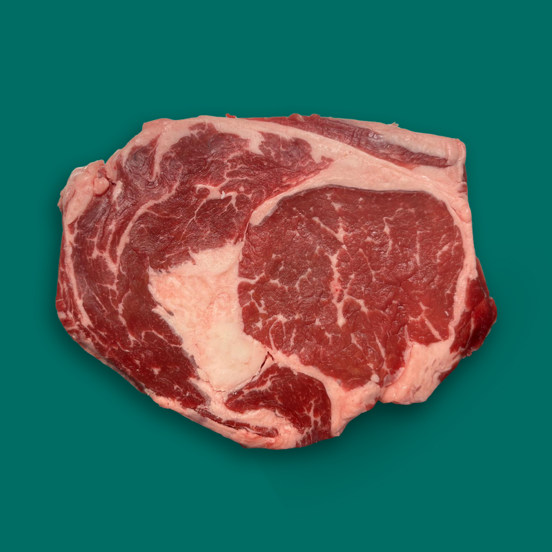 Pasture fed organic dry aged ribeye steak