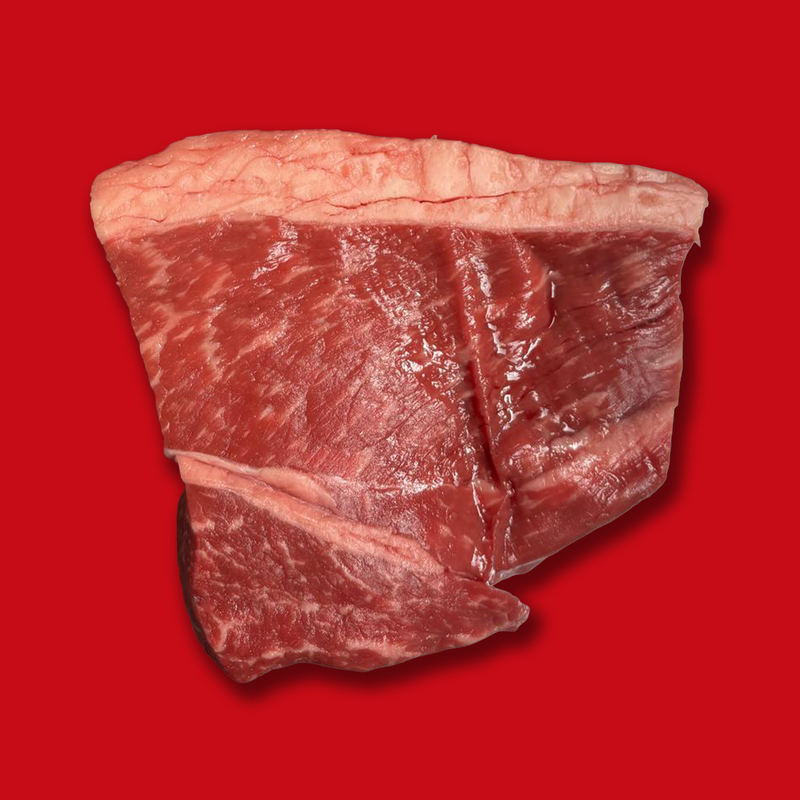 Pasture fed organic dry aged beef rump steak