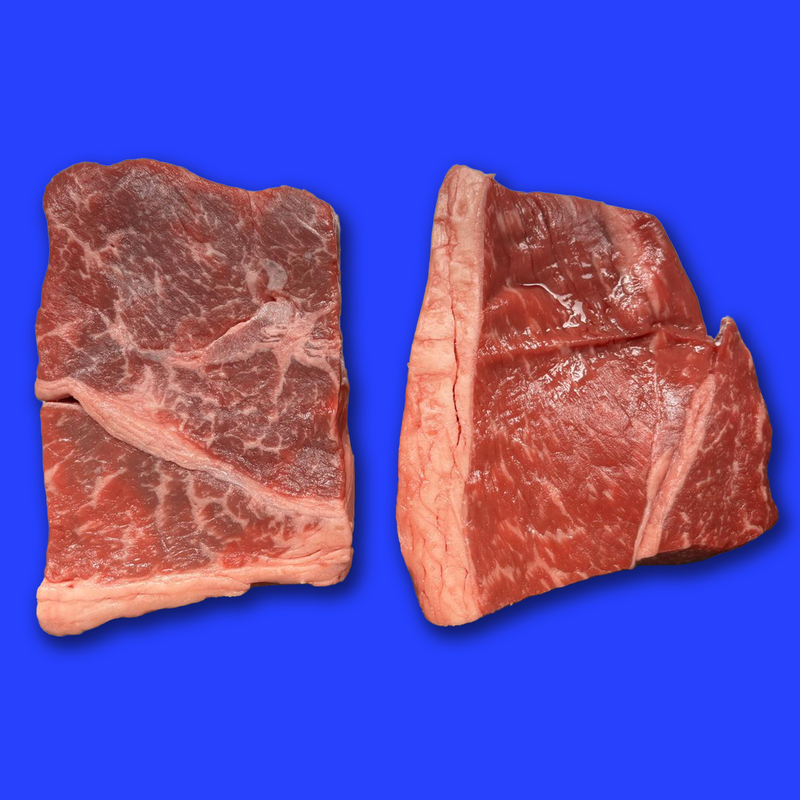 Pasture fed organic dry aged beef rump steak