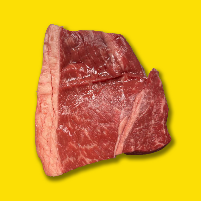 Pasture fed organic dry aged beef rump steak
