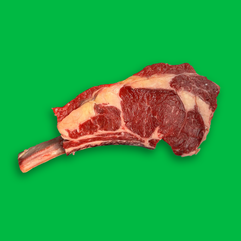 Pasture fed organic dry aged beef Cote de Boeuf