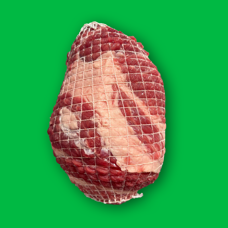 Pasture fed organic beef rolled brisket