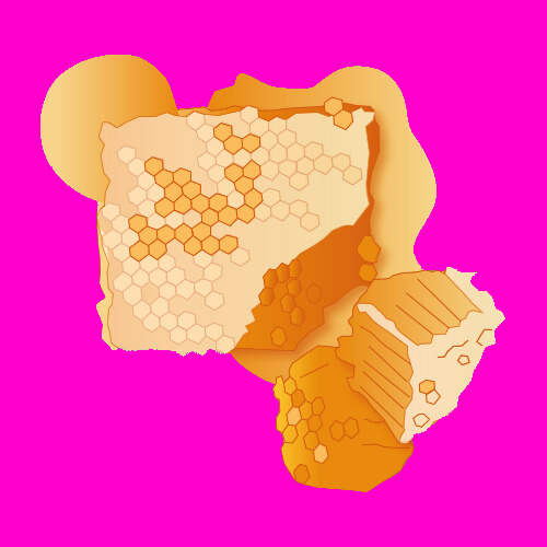 Raw honeycomb
