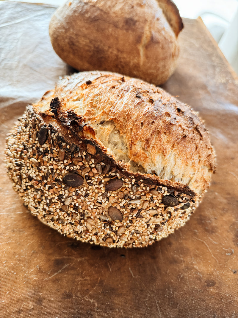 Seeded sourdough bread