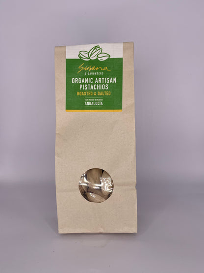 Organic roasted and salted pistachios