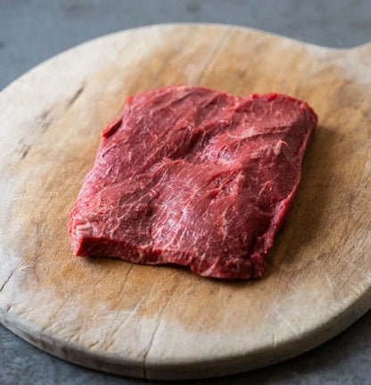 Pasture fed organic beef flat iron steak