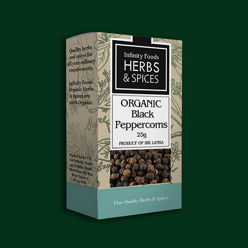 Organic black peppercorns