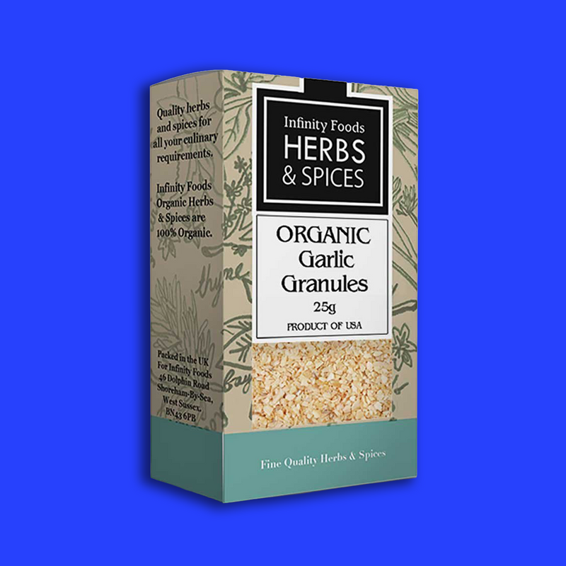 Organic garlic granules