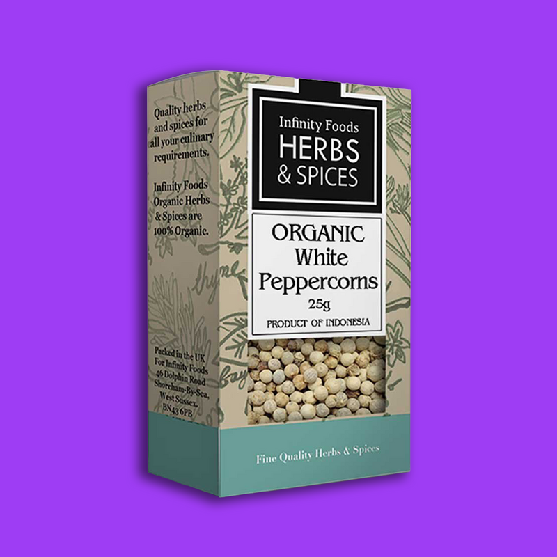 Organic white peppercorns