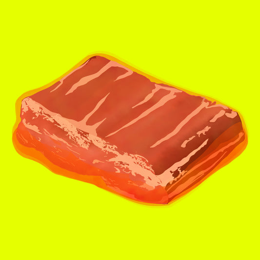 Pasture fed organic Jacob's Ladder in barbecue marinade