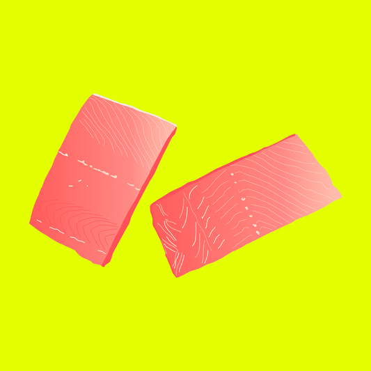 Frozen wild keta Alaskan salmon