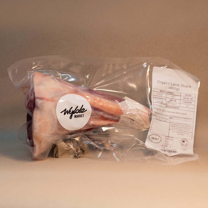 Pasture fed organic lamb shank