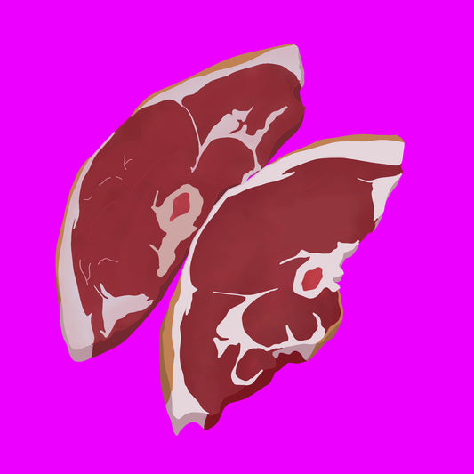 Pasture fed organic lamb chump chops