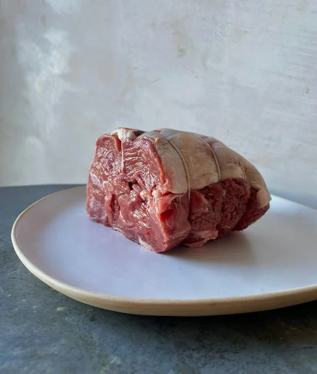 Pasture fed organic lamb leg boned and rolled