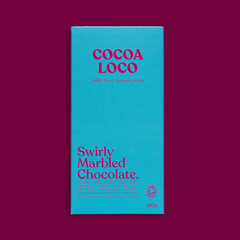 Organic marbled chocolate bar