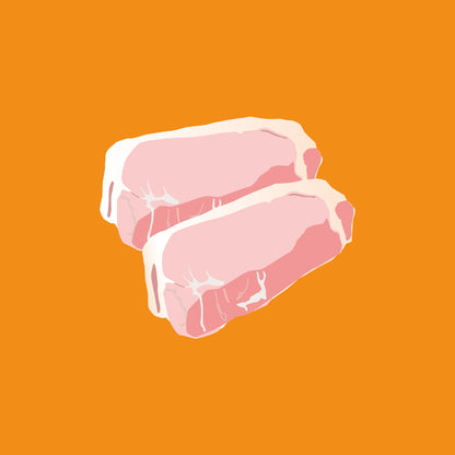 Organic pork loin steak