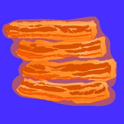 Marinated organic pork belly strips