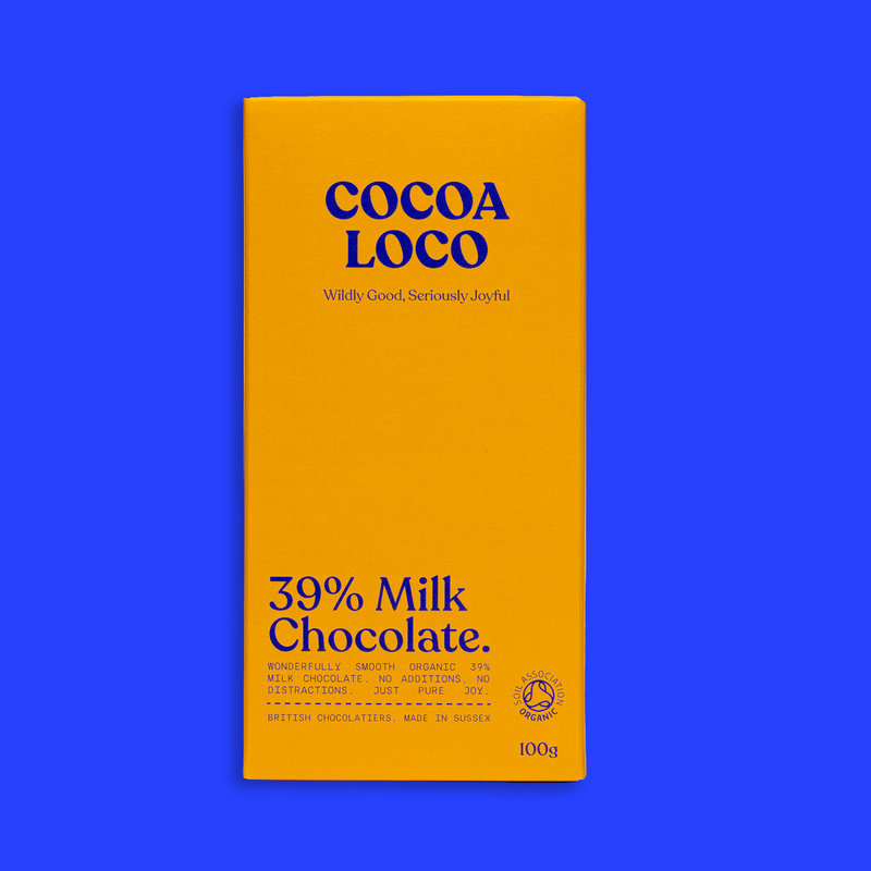 Organic milk chocolate bar